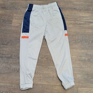 BOY XL 14 gray with navy red side stripes pants drawstring waist ATHLETIC WORKS